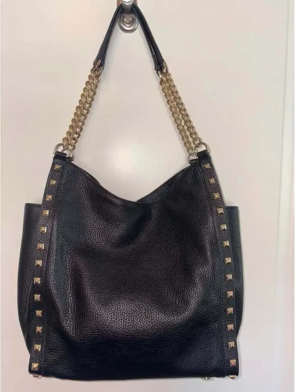 Michael Kors Studded Leather Hobo Bag